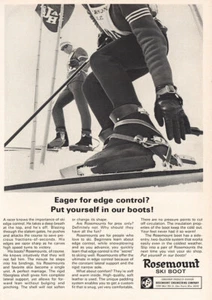 1968 Rosemount Ski Boot: Eager Edge Control Vintage Print Ad - Picture 1 of 1