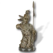 Bronze figure indian warrior torso bronze sculpture statue antique style 48cm