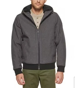 Dockers Mens Soft Shell Sherpa Bomber Jacket  Grey XXL NEW uhl - Picture 1 of 4