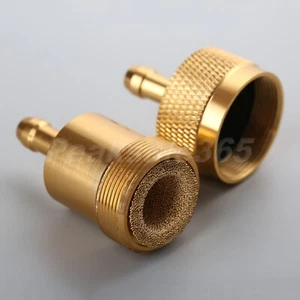 Gold Motorcycle Oil Gas Fuel 1/4" 6mm Inline Cleaner Filter CNC Aluminum Alloy - Picture 1 of 6