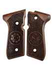Gun Grip New Beretta 92-F Turkish Hand Made Walnut Wood Grips Engraved Nice #31