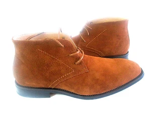 La Milano Tan B5800 Hombre Botas al Tobillo Zapatos Genuino Suave Cuero con Cordones - Imagen 1 de 5