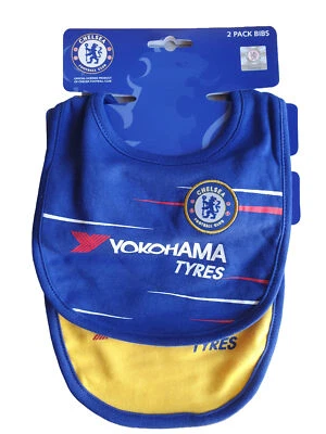 Baberos Chelsea FC - Paquete de 2 - Azul/Amarillo