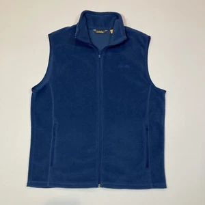 Cabela's Mens Fleece Vest Size Medium Blue Full Zip Sleeveless Jacket Outdoor - Picture 1 of 11