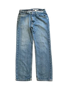 DKNY Jeans Men 34x31 Vintage Blue 90s Denim Slim Straight Fit Faded USA - Picture 1 of 8