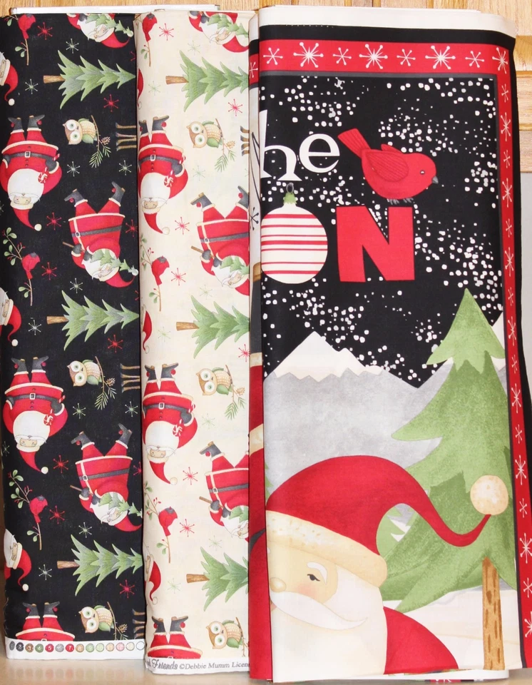Christmas Santa & Friends Panel Fabric Collection by Debbie Mumm SOLD SEPARATELY - Image 1 of 1