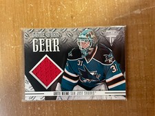 2012/13 Panini Titanium Gamer Worn Gear Jersey Relic Antti Niemi Sharks