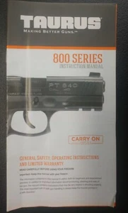 Taurus 800 Series Pistol Instruction Owner's Manual Factory Original - Picture 1 of 2