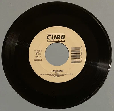 Leann Rimes “ Blue / The Light In Your Eyes “ 45 Vinyl Record 7” Foto 1 de 2