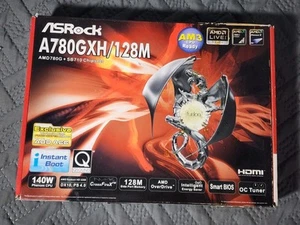 ASRock A780GXH/128M Motherboard  AM2+ 780G DDR2 ATX AMD Phenom II X4 940 3.0GHz - Picture 1 of 6