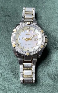 Montre femme Seiko SXDA20 Velatura diamant cadran blanc MOP - Photo 1/4