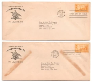 US Sc 997 California FDCs on ANHEUSER-BUSCH BUDWEISER Stationery * - Picture 1 of 1