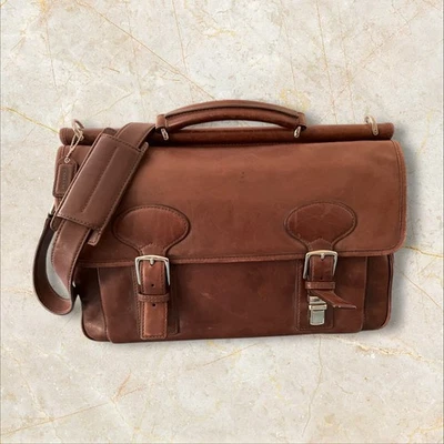 Vintage Coach C23-5235 Briefcase Shoulder Bag Brown Glove Leather - Image 1 of 4