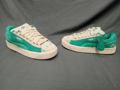 Puma Suede XL SquishmallowsWin Jr Sneakers White Blue Boys Size 4.5 NEW NO BOX! - Image 1 of 4