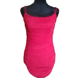 Mini vestido ceñido al cuerpo rojo brillante rojo talla pequeña de Lucy in the Sky para mujer - Imagen 1 de 7