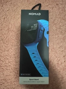Nomad Limited Edition: Icy Blue Apple Watch Band 45mm/46mm/49mm Glow in the Dark - Zdjęcie 1 z 15