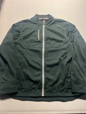 Chaqueta de Correr Saucony Windbreak Softshell Verde Rendimiento Cremallera Completa Hombres L Foto 1 de 4
