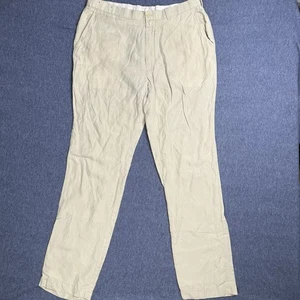 Pantalon homme vintage Polo Ralph Lauren lin soie 38x36 (38x34) beige robe pantalons - Photo 1/10
