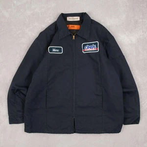 Vintage Cintas Full Zip Workwear Jacket L Men's Navy Blue Company - Picture 1 of 7
