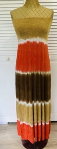 Lucky Brand Size S Multi Way Tie Dye Maxi Skirt Tube Dress Swim Cover Combo - Picture 1 of 9
