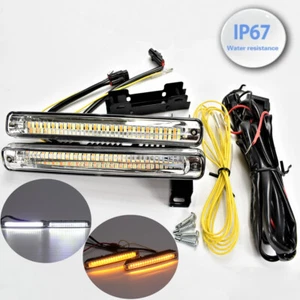 Driving Lamp DRL 36 LED Switchback Turn Signal Daytime Running Light V W P 911 - Picture 1 of 8