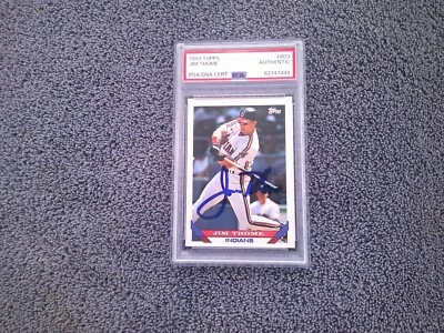 JIM THOME SIGNED 1993 TOPPS CARD #603 PSA/DNA COA - Image 1 of 3