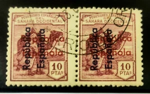 SAHARA. EDIFIL 46D US . 10 PTAS VIOLETA SOBRECARGA DOBLE. CATÁLOGO 480 € - Picture 1 of 2