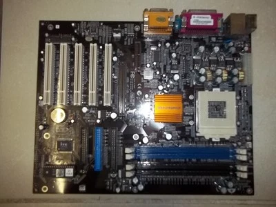 MainBoard-1 Elitegroup ECS K7S5A AGP IDE seriell parallel AMD AThlon XP CPU - Bild 1 von 4