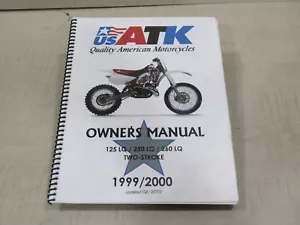 1999 2000 ATK 125 LQ 250 LQ 260 LQ 2 STROKE OWNERS MANUAL - Picture 1 of 1