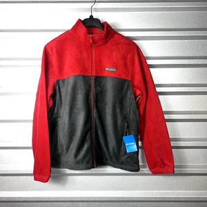 Columbia Men's Size XL Granite Mountain Fleece Jacket Gray & Red Full Zip - Picture 1 of 5