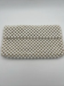 Vintage Beaded Clutch Purse Bag Zipper YKK Made In Hong Kong - Picture 1 of 11