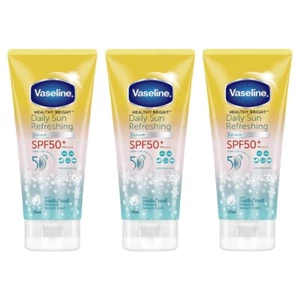 3x170ml Body Lotion Skin Vaseline Healthy Bright Serum Daliy Refresh SPF50+ 5 oz - Picture 1 of 11
