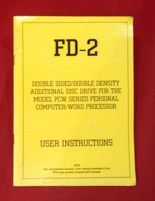 Amstrad PCW Series,FD-2 User Instructions . DS/DD Additional Disc Drive for pcw - Image 1 of 4