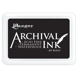 Ranger, Archival Ink, Permanent Ink, Ink Pad, Non-Toxic, Jet Black - Picture 1 of 2