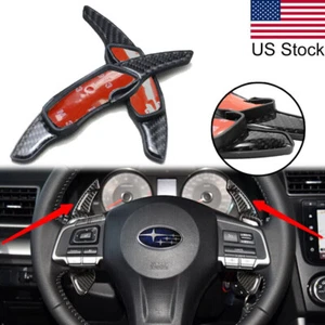 2pcs Carbon Fiber Look Steering Wheel Paddle Shifter For Subaru WRX STI 2015-20 - Picture 1 of 7