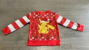 Pokemon Pikachu Red Ugly Christmas 2017 Fleece Lined Sweater Size Youth XS - Picture 1 of 2