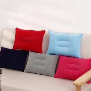 Travel inflatable Pillow Flocking + PVC Car Inflatable Bed Accessories Outd^ _af - Picture 1 of 12