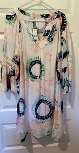 Crown and Ivy Women's Coral Dye Dress Size XL NWT New $76 - Picture 1 of 4