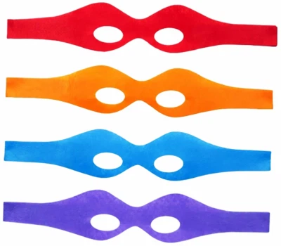 TMNT Felt Eye Masks - Assorted Colors for Halloween Cosplay & Superhero Costumes - Image 1 of 2