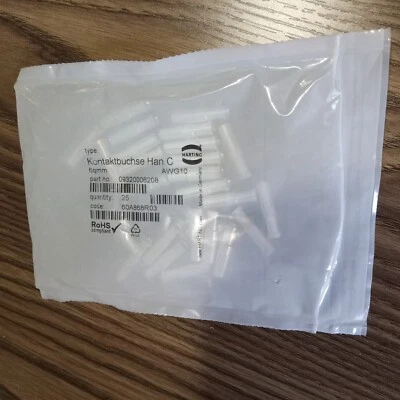 25 x Harting 09320006208 conector de contacto Han C AWG10 hembra Contact-c 6 mm² crimpado Foto 1 de 2