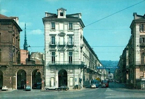 Die Po-Straße und der Maulwurf Antonelliana, Turin, Italien Chrom Postkarte - Bild 1 von 2