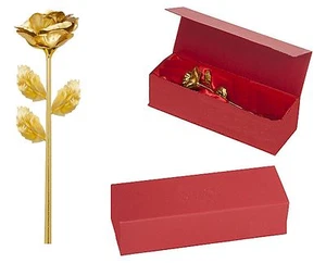 Goldene Rose für Ewige Liebe Geschenk Idee Valentinstag Hochzeitag Geburtstag - Bild 1 von 2