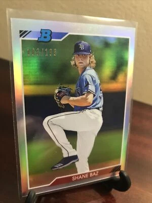2020 Bowman Heritage Shane Baz CHROME REFRACTOR SP! #'d 163/199! - Image 1 of 3