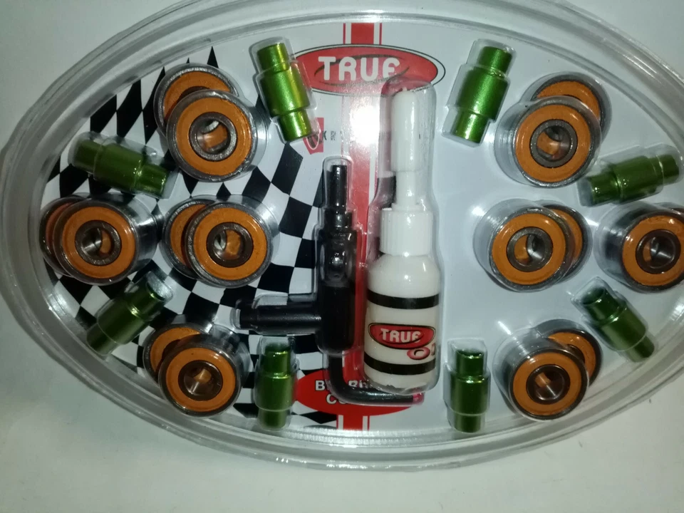 KRYPTONICS True Bearing Abec 7 Combo 16 Stück 608 ZZ Spacer Inline Skateboard Waveboard