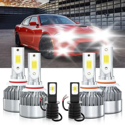 Faro LED blanco haz alto bajo + bombillas antiniebla para Chrysler Daytona 1993 Foto 1 de 4