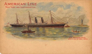 J3B32: SS PHILADELPHIA: SCHÖNE UM 1898 PRIVATE POSTKARTE - Bild 1 von 2