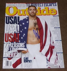 CLINT DEMPSEY SIGNED OUTSIDE MAGAZINE JULY 2014 USA WORLD CUP SOCCER SOUNDERS - Picture 1 of 1