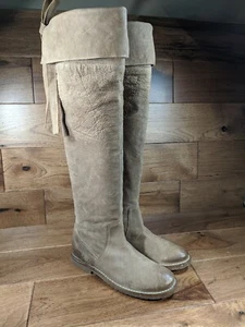 Frye 'Celia' hellbraune Damen-Overknee-Stiefel Größe 7,5 B - Bild 1 von 12