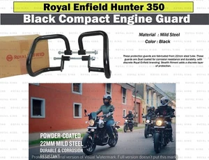 "Protector de motor compacto negro para Royal Enfield Hunter 350" - Imagen 1 de 9