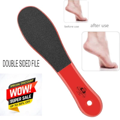 Double Side FOOT RASP Red Hard Dead Skin File Tough CALLUS Remover Feet Scrubber - Image 1 of 4